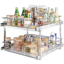 20W×21D×15H inches Heavy Duty Slide Out Pantry Shelves Steel Roll Out Drawers Sliding for Kitchen LX-C9276