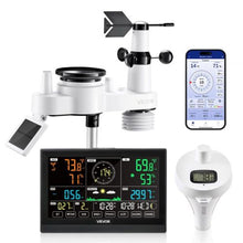 7-in-1 Wi-Fi Weather Station 7.5-Inch Display Solar Outdoor Sensor Pool Thermometer Rain Gauge & Wind Speed