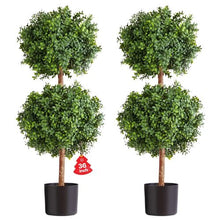 36 In Artificial Topiary Boxwood Double Ball 2 Set for Outdoor&Indoor