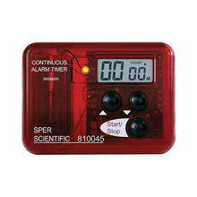 Certified Continuous Alarm Timer 9999 Min Red 810045C