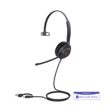 UH37 Mono Teams Certified USB-C/A USB Wired Headset YEA-UH37-MONO-MS-USB-C/A