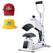 Hat Heat Press 8.5 × 4" Heating Plate with Cap Stretcher Temp & Time Control HTV & Sublimation (White)