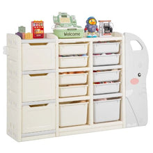 Elephant-Shaped Toy Organizer with Movable Bins