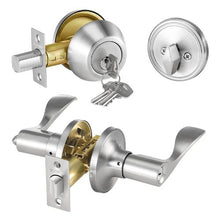 Door Lever & Single Cylinder Deadbolt Combo Set