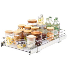 11W X 21D X 3.15H Inches Heavy Duty Slide Out Pantry Shelves Steel Roll Out Drawers Sliding  for Kitchen LX-C9261B