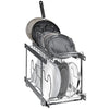 12 Inch Pan and Pot Rack 2-Tier Expandable Pull Out Under Cabinet Organizer for Kitchen LX-C9285