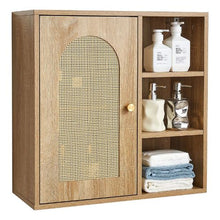 Wall-Mounted Bathroom Cabinet with Door Adjustable Shelf (5 Levels) Over-the-Toilet Storage for Laundry Kitchen Restroom
