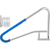 55 x 32 In Stainless Steel Pool Rail 250 lb Capacity Blue Grip Cover (Silver)
