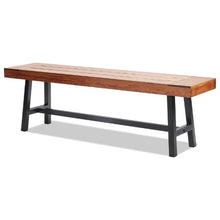 63-Inch Wood Garden Bench with Metal Legs 500 lbs Capacity – Perfect for Outdoors Garden Park Patio Yard and Front Porch