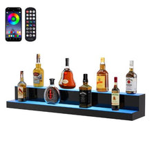 40 Inch LED Lighted Liquor Bottle Display with RF Remote & App Control and Multicolor lighting