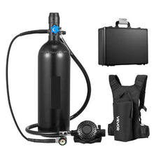 1.9L Mini Scuba Tank Portable Diving Cylinder with Backpack & Case Reusable Emergency Pony Bottle
