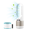 Bladeless Tower Fan, 16.4ft/s Velocity, 80° Oscillation, 8 Speeds, 8H Timer, H13 HEPA Filtration, Remote Control & Air Purification Mode