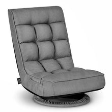 Adjustable Swivel Floor Chair with Folding Backrest