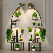 65.5in 7-Tier Plant Stand with Grow Lights Metal Indoor Plant Shelf with Timer & Adjustable Brightness