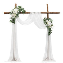 21' Ft Wedding Arch Draping Fabric Reception Backdrop Wedding Decoration Artificial Wedding Arch Flowers Kit (Pack of 3)