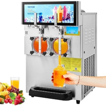 (8 L+4 L) x 2 Commercial Slushy Machine 1155W Stainless Steel for Party Cafes Restaurants Bars Home