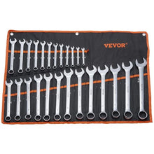 25-Piece Metric Open-End Wrench Set 6–32 mm Carbon Steel with Roll-Up Pouch