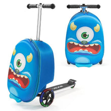 20 Inch Ride-on Luggage 20 L Capacity Kids Scooter Suitcase with Flash PU Wheels for Kids
