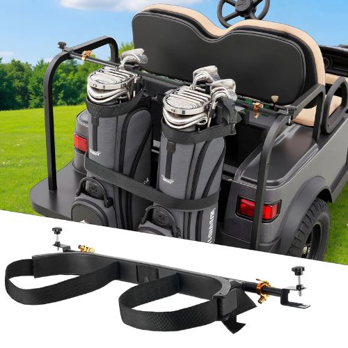 Golf Bag Holder Bracket Attachment Adjustable Bag Bar for Most 2+2 Cart MX24-112