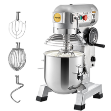 Commercial Food Mixer 15 Qt 500W 3-Speed Dough Hook & Whisk