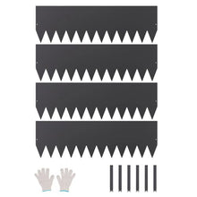 40 x 8 Inch Rust-Resistant Garden Edging Border Steel Landscape Edging ZY-40X12-4Black (Pack of 4)