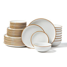 White Dinnerware Set Ceramic Plates and Bowls Sets HL8SS-03 (Pack of 32)