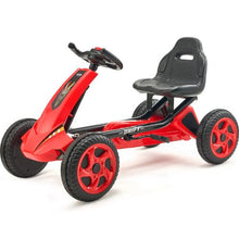 Kids Pedal Go-Kart 4-Wheel Off-Road Ride-On Adjustable Seat Non-Slip Wheels Red  Ages 3–8