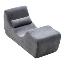 Ergonomic Yoga Chaise Lounge Chair Curved Foam Lounge for Massage Stretching Exercise (Grey)