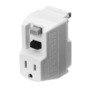 120V 15A Single Outlet Right Angle GFCI Adapter White 14650006-6 (Pack of 6)