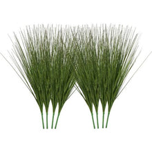 27" Faux Onion Grass Artificial Greenery Shrubs 8-Pack Premium PVC Plants for Home Garden Office & Outdoor Décor Green (Pack Of 8)