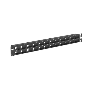 48 Port Mini-Com High Density Modular Patch Panel 1RU Flat Shielded CP48HDBL