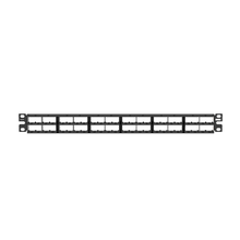 48 Port Mini-Com High Density Modular Patch Panel 1RU Flat Shielded CP48HDBL