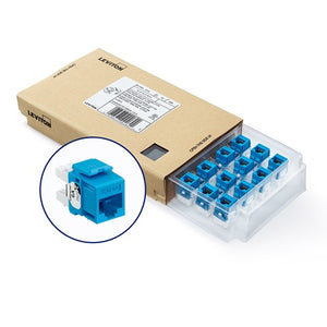 Cat 6A QUICKPORT Jack Blue (Pack of 12) 6110G-CL6