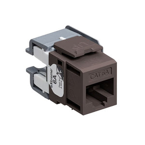 Cat 6A QUICKPORT Jack Brown 6110G-RB6