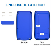 Mother Board Fixing Storage Box Translucent Blue ,Hand Held Enclosure With Removable End Panel H65TRBL