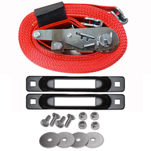 2" x 16 Ft Ratchet E-Track Single Tailgate Strap Tie-Down Anchor Kit SLCETSR
