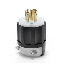 Leviton 30 Amp NEMA L22-30P Black-White Locking Plug 2821