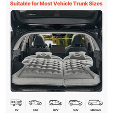 68.9x52.4x5.9 Inch Inflatable Car Air Mattress with Built-in Pump Headrest Gray