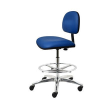 24" H - 34" H Bench Height Vinyl Chair No Arms AL10-V-BLUE-211 Blue