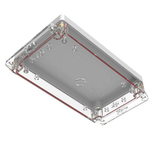 Electronic Racks And Boxes Enclosure Top Gray Bottom Clear RBF85P06G24C