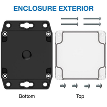4.36" X 1.38" X 3.15"Plastic Box Enclosure With Flang RBF33P06C08B