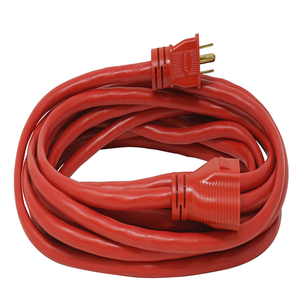 25"Ft Red Extension Cord Cable 14/3 Sjtw Standard Outdoor 2407SW8804 (Pack Of 6)