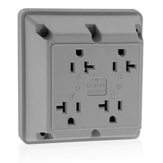 20 Amp 4-in-1 Quadruplex Outlet 21254-GY