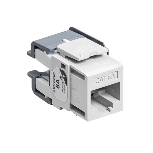 Cat 6A QUICKPORT Jack White 6110G-RW6