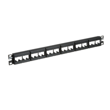 24 Port Mini-Com Modular Patch Panel Faceplate W/O Label CPP24WBLY