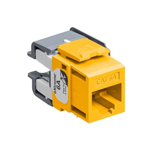 Cat 6A QUICKPORT Jack Yellow 6110G-RY6