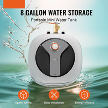 8 Gallon Compact Wall & Floor Mounted 1440W Electric Storage Water Heater D30-14VA(M,S)