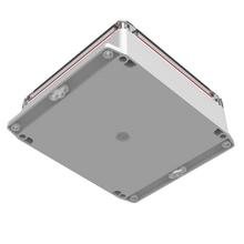 Top Clear Bottom Gray Enclosures 2.80 in / 70 mm Boxes And Cases RBF66P06C28G