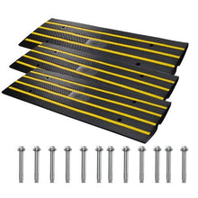 33,069 lbs Capacity & 2.6" High Heavy-Duty Rubber Curb Ramp for Driveways, Loading Docks, Garages & Sidewalks (Pack Of 3)