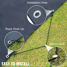 10.5x18.6 ft Rectangle Pool Safety Cover, Inground Mesh Cover with Drainage Holes, PVC Winter Safety Cover for Swimming Pools, Dark Grey